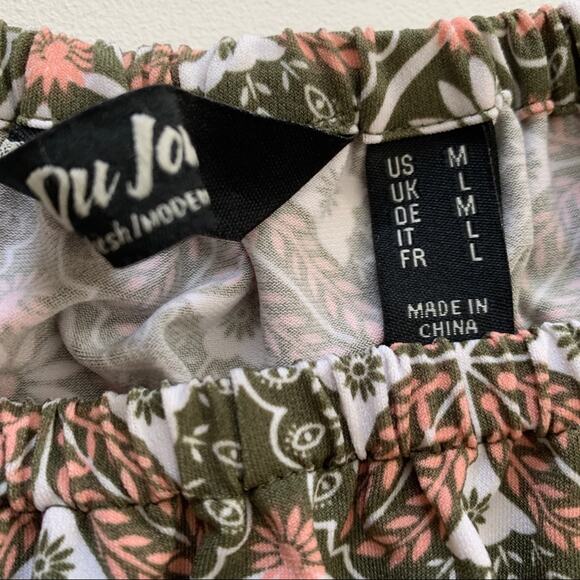 Du Jour Romper Off The Shoulder Bell Sleeves Print Romper Size Medium - Picture 15 of 15